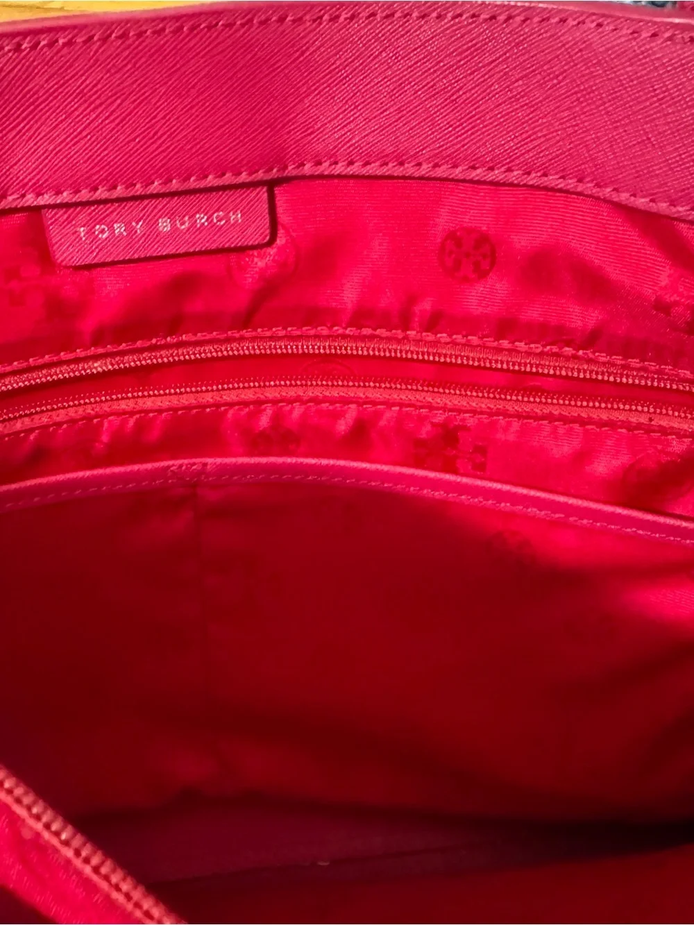 Tory Burch Fuchsia Leather Tote